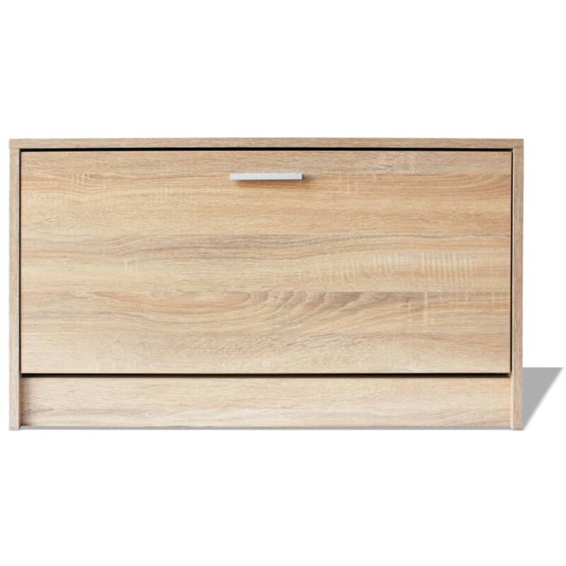 Shoe Storage Bench Oak 80x24x45 Cm