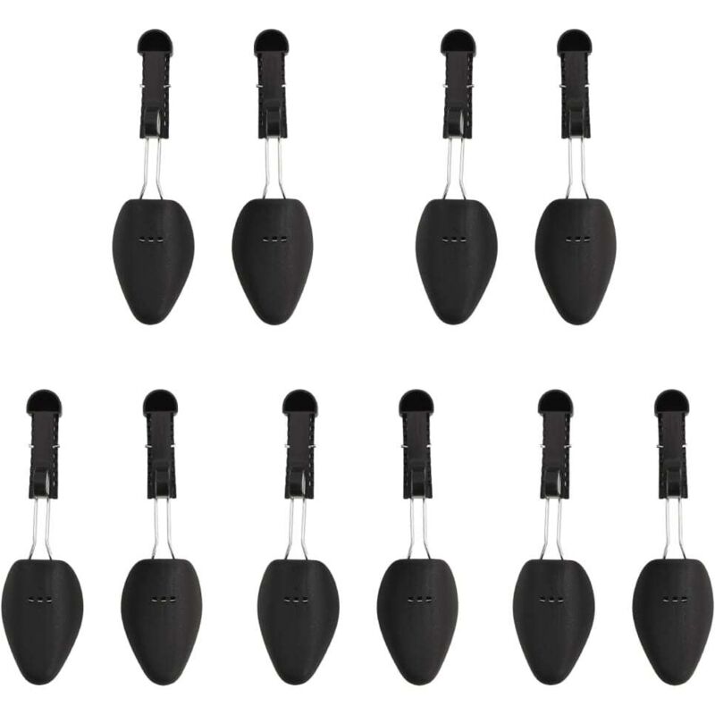 Shoe Trees 5 Pairs Black eu 38-44 Plastic Vidaxl