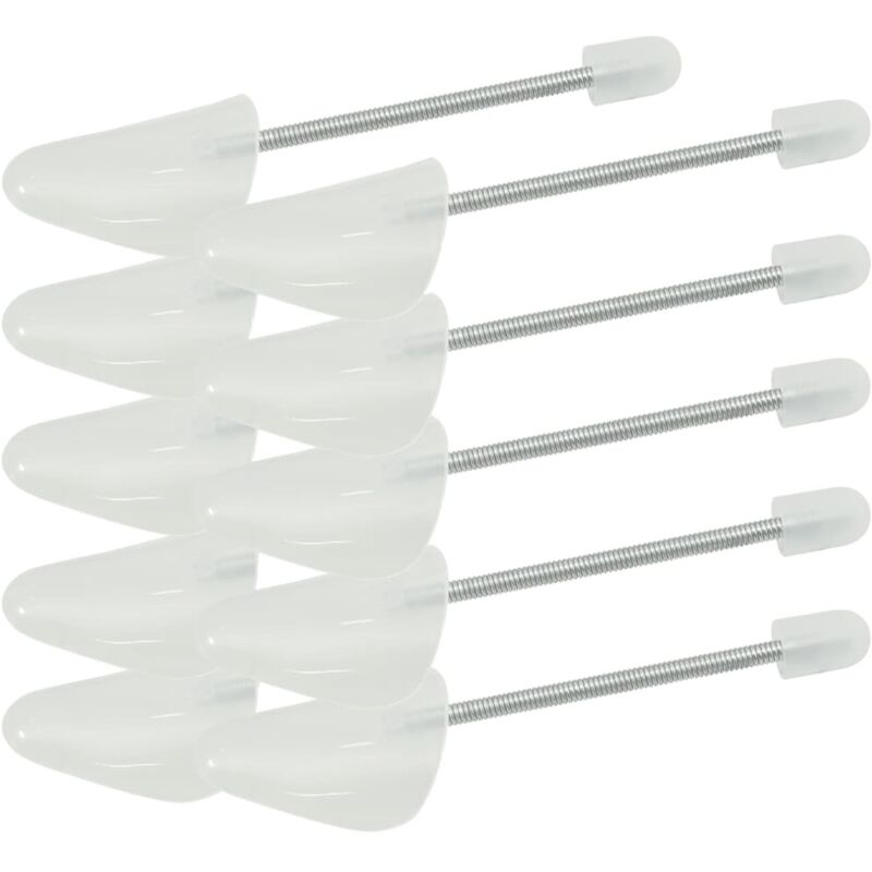 Shoe Trees 5 Pairs White eu 35-38 Plastic Vidaxl