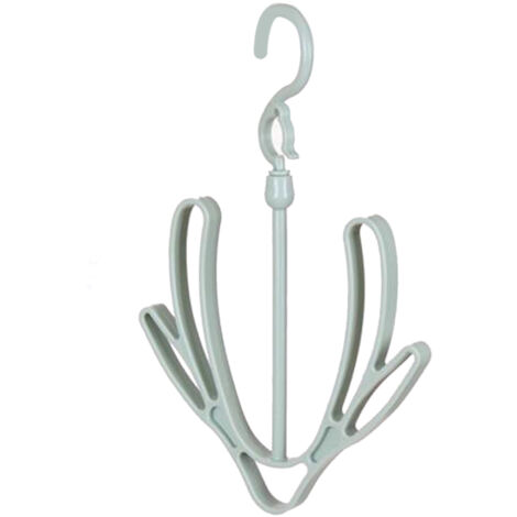 Shoes Drying Rack PP 360° Rotatable Windproof Connectable Shoes Storage Hanger for Scarves HatsGreen