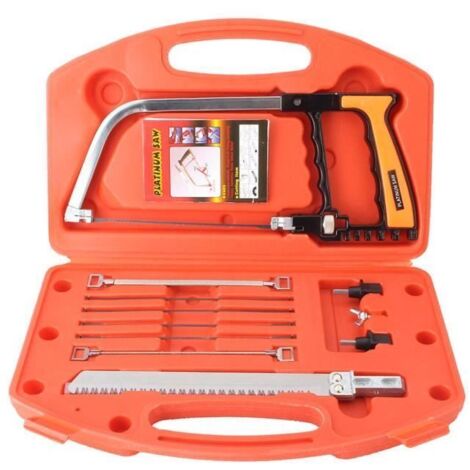 SHOP-STORY - Coffret Scie Multifonction 11 en 1 Avec Lames Spécifiques Découpe Bois Plastique PVC Carreaux Céramique Pierre Verre