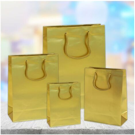 BUSTA REGALO SHOPPER JOLLY GIALLO 23X10X32 CM