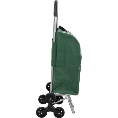 Shopping Trolley with Stair Climber Green 38 L vidaXL