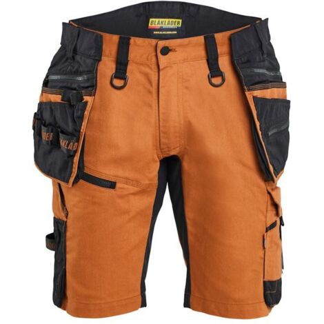 Short artisan stretch BLAKLADER STRIKER Orange / Noir 50