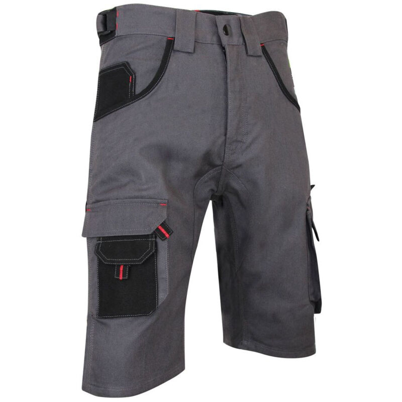 LMA - Bermuda de travail 6027 calcaire taille 40 gris nuit/ noir multipoches