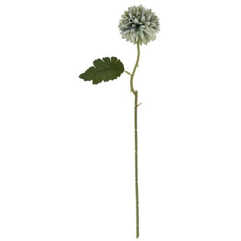 Short Chrysanthemum Stem - Plastic - H38 cm - Pale Green/Blue