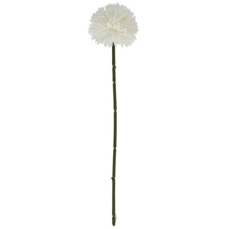 Short Chrysanthemum Stem - Plastic - H54 cm - White