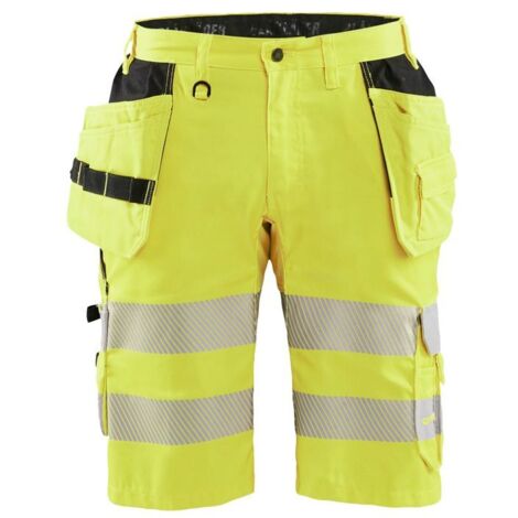 Short da lavoro ad alta visibilità stretch artigianale 1586 - Giallo fluorescente XL - FR(48) - SE(C54) - Standard