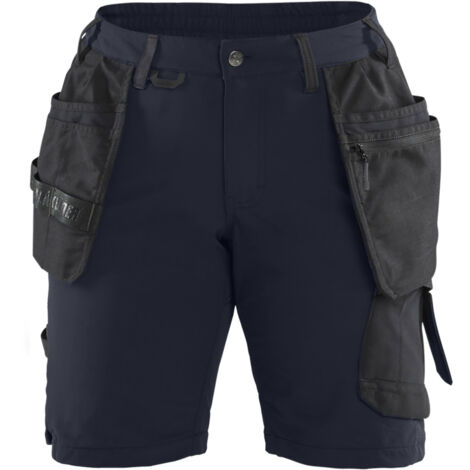 Short da lavoro artigianale stretch 4D donna 7183 - Blu scuro/Nero XS - FR(34) - SE(C32) - Standard