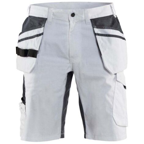 Short da lavoro elasticizzato per pittore 1099 - Bianco/Grigio scuro M - FR(44) - SE(C50) - Standard