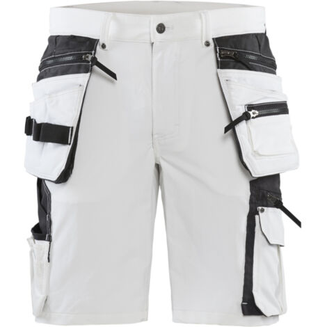 Short da lavoro elasticizzato per pittore 4D 1088 - Bianco/Grigio scuro 3XL - FR(56) - SE(C62) - Standard