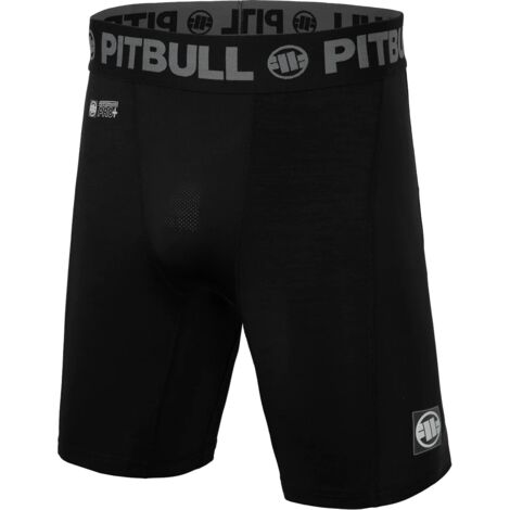 Short de compression Pitbull avec nouveau logo, noir, taille M