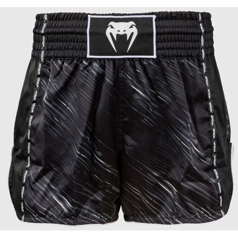 Short de Muay Thaï Venum Rapid Noir/Gris Tempête L