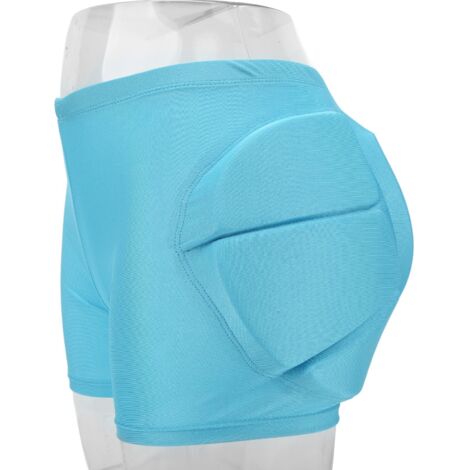 Short de protection en EVA et nylon, respirant pour vélo, ski et sports extrêmes - Bleu Taille M