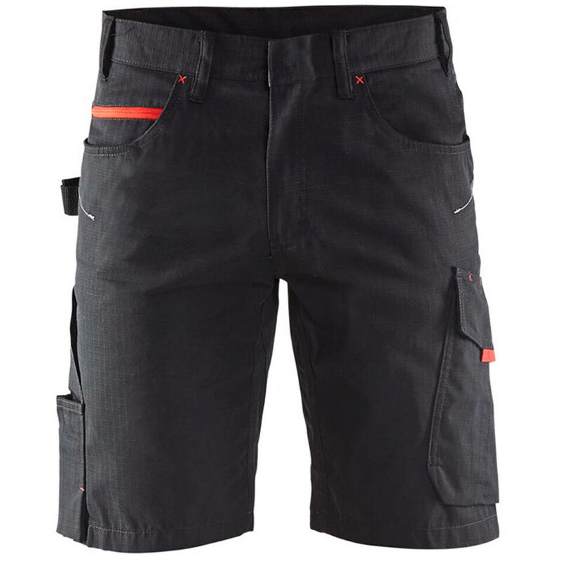 Short de travail Blaklader Ripstop Noir / Rouge 54