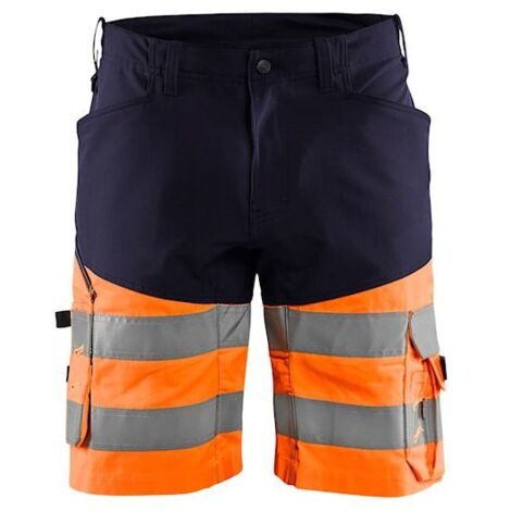Short de travail haute visibilité stretch 1541 - Marine/Orange fluo L - FR(46) - SE(C52) - Standards