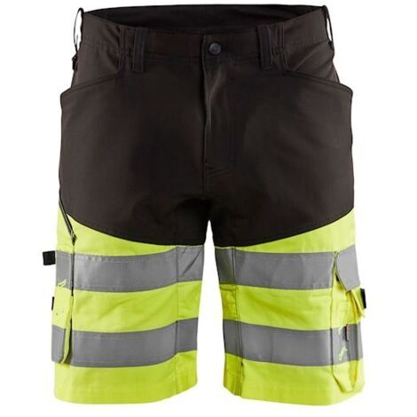 Short de travail haute visibilité stretch 1541 - Noir/Jaune fluo XL - FR(48) - SE(C54) - Standards