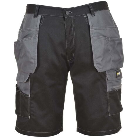 Short de travail multi-poche Portwest GRANIT Noir / Gris L