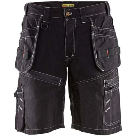Short de travail X1500 Blaklader 100% coton Canvas 270g/m² Noir 54