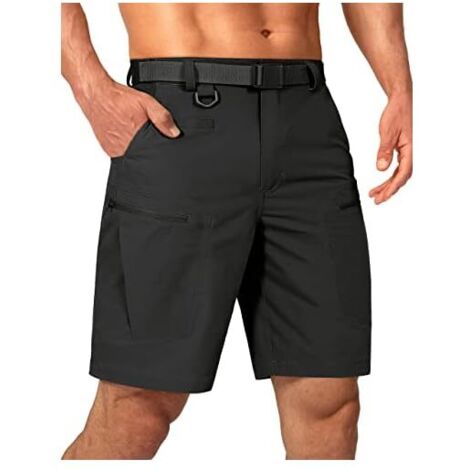 Shorts Cargo - Nylon Élasthanne - Résistants À L'Eau - UPF 50+ - 7 Poches Zippées - Ceinture Réglable En Nylon - Pour Randonnée Et Activités Extérieures - 1 Pièce