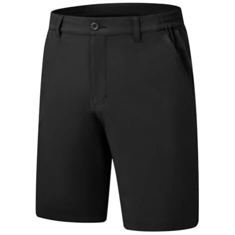 Shorts De Golf - 9 Pouces - Taille Élastique - 5 Poches - Extensibilité 4 Directions - Tissu Léger Rapide Séchage - Pour Homme