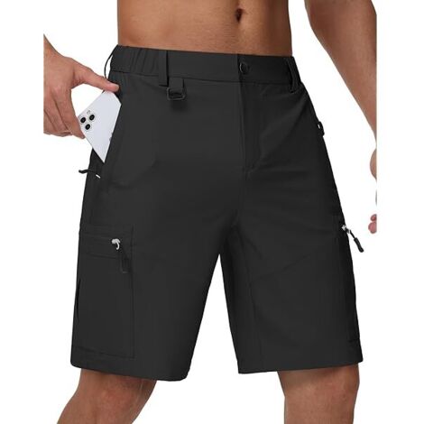 Shorts De Randonnée - 9 Pouces Et 11 Pouces - Tissu Extensible Léger À Séchage Rapide UPF 50+ - 5 Poches Zippées - Pour Homme