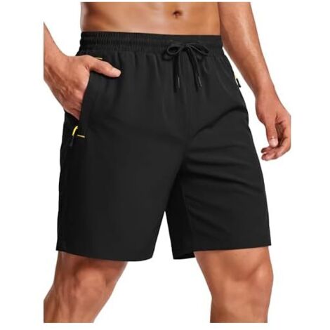 Shorts Homme - 7 Pouces - Séchage Rapide - Polyester 92 % Spandex 8 % - Pour Randonnée Course Gym - Taille Unique