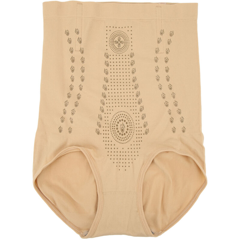 Shorts Minceur Gainants Haute Taille en Nylon pour Femme - Soutien Abdominal et Fessier - Couleur Chair Taille L (63-80kg)