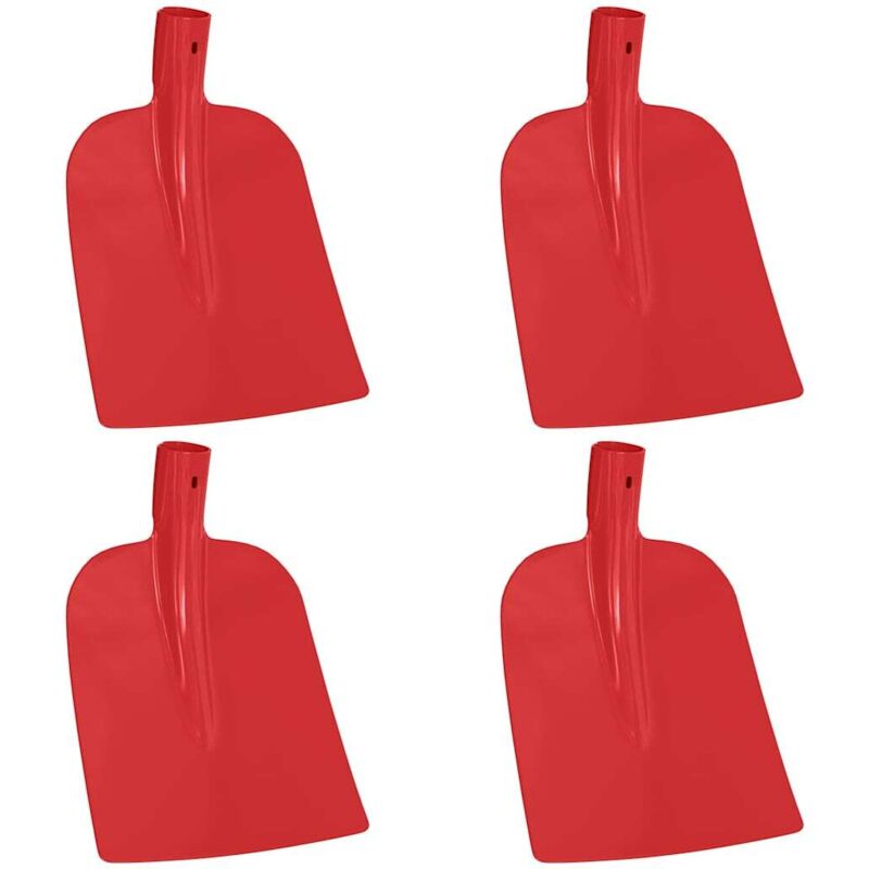Shovel Head 4 Pcs Red 32 X 24.5 Cm Powder-coated Steel Vidaxl