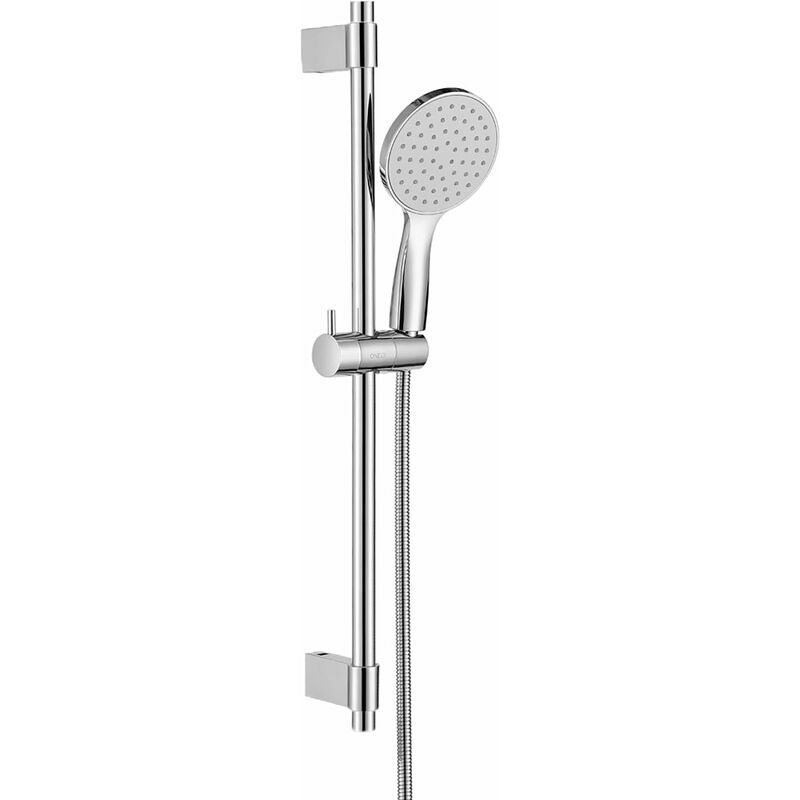 Shower bar set with stainless steel pipe, Φ12cm, height adjustable, without faucet, chrome