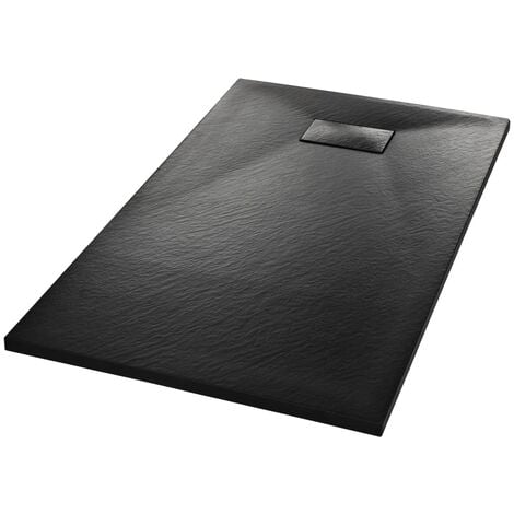 Shower Base Tray SMC Black 120x70 cm