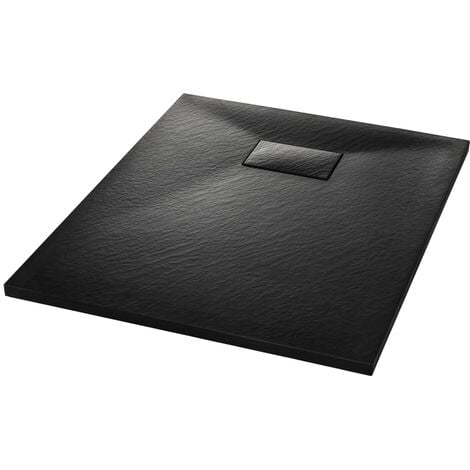 Shower Base Tray SMC Black 90x70 cm