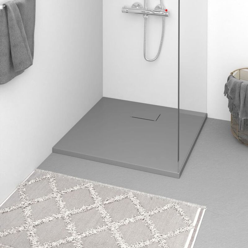 Shower Base Tray Smc Grey 90x90 Cm Vidaxl