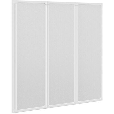 Shower Bath Screen Wall 117 x 120 cm 3 Panels Foldable vidaXL