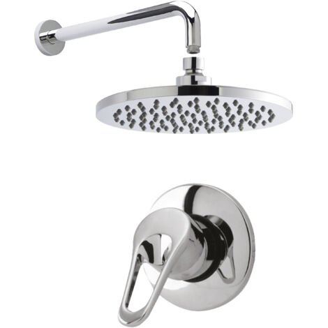 Shower Bundle Concealed Round Manual Valve, Arm & Head Kit - Chrome Balterley