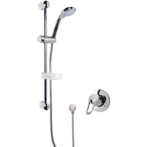 Shower Bundle Concealed Round Manual Valve & Multi Function Handset Slide Rail Kit - Chrome Balterley