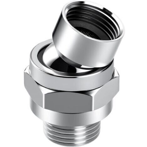Shower Connector Ball Joint Shower Head Swivel Ball Adapter Brass Adjustable Arm Extension Universal Component Polish ChromePSB101-CH