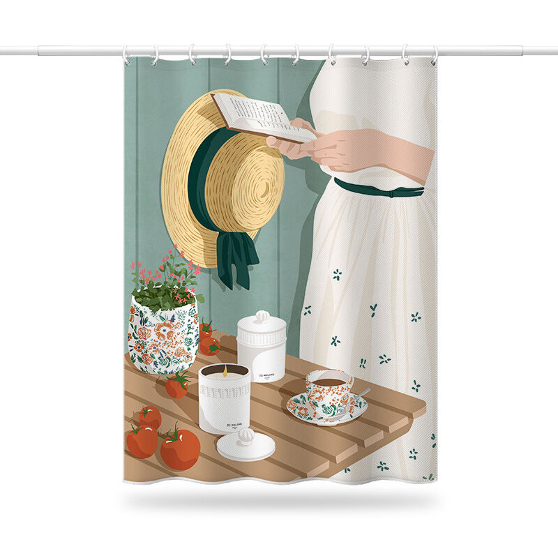 Xinuy - Shower Curtain Waterproof Literature And Art Shower Curtain 120X180cm