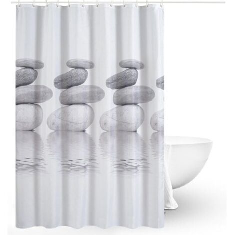 Shower Curtains, Fabric Shower Curtains, Anti-mold Shower Curtains, Waterproof Shower Curtains, Polyester, Machine Washable (180cm x 180cm)