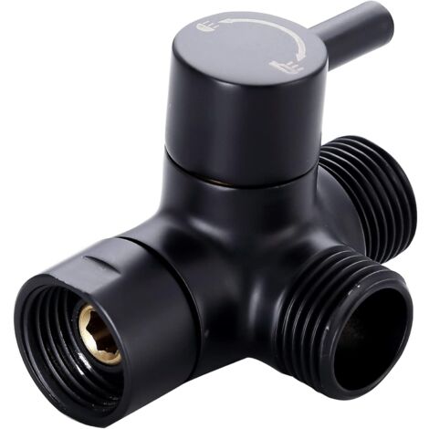 Shower Diverter Valve, 3 Way Shower Splitter, G1/2 Shower Arm Diverter Valve for Hand Held Shower Head and Fixed Sprayer, Bathroom Universal Shower System Replacement Part (Oil Rubbed Bronze)