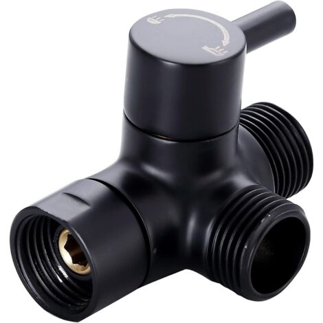 Shower Diverter Valve, 3 Way Shower Splitter, G1/2 Shower Arm Diverter Valve for Hand Held Shower Head and Fixed Sprayer, Bathroom Universal Shower System Replacement Part (Oil Rubbed Bronze)