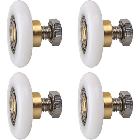 Shower Door Roller 27mm, Roller Caster Wheel for Shower Door Sliding Rollers Door Roller Replacement Wheel 4pcs (27MM)