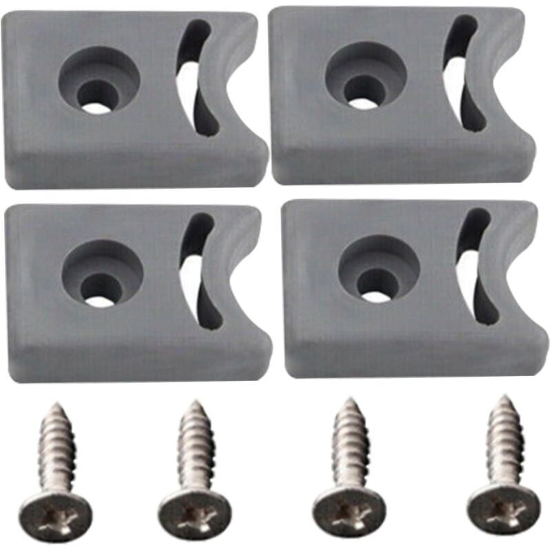 Shower Door Stops with Screws, Replacement Sliding Door Stop Sets, Pre-Drilled, Anti-Collision Protection Block, Shower Accessories