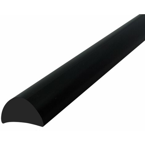 main image of "Shower Door Threshold Strip | Wetroom Barrier | Stick to Floor/Tray | Rigid Acrylic Material | 80cm, 90cm, 140cm, 200cm or 260cm Long | Black Finish | SEAL055B"