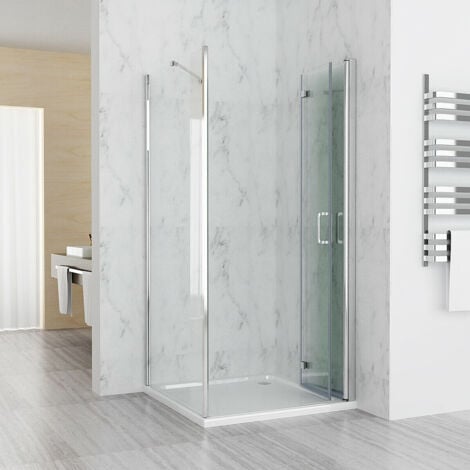 Shower Enclosure Cubicle Door with Side Panel 6mm Easy Clean NANO Glass Bifold Door