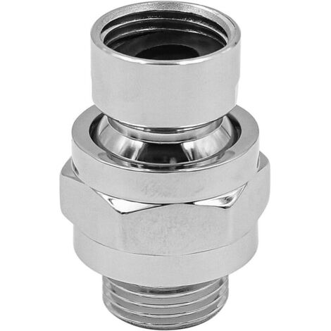 Shower Head Ball Connector, Swivel Ball Adapter Connector, Adjustable Shower Arm Extension, Silver