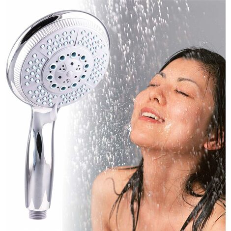Shower Head,High Pressure 5 Spray Settings,Adjustable Massage Spa Hand Held Showerhead,1/2 in Interface,Chrome
