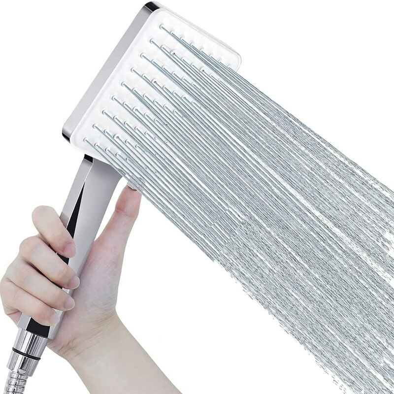 Mimiy - Shower, high-pressure shower with 6 spray modes, quare hand shower without shower hose