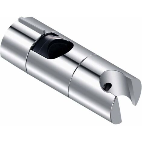 Shower Holder, 18-25mm Adjustable Diameter, Chrome + ABS Design Shower Head Holder, Easy Installation, Suitable for Shower Bar
