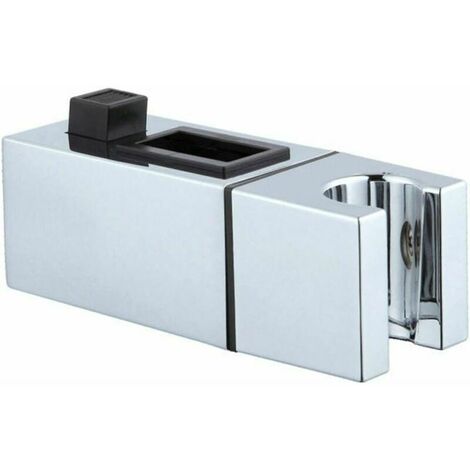 Shower Holder ABS Adjustable Replacement Hand Chrome Slider Bracket for Bathroom Square 30X15mm